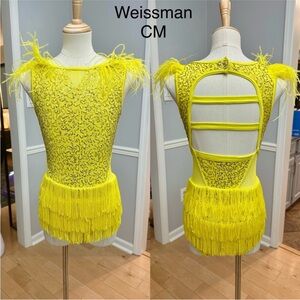 Yellow Feathered Dance Costume XLC